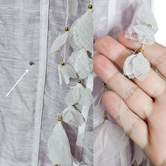 Zimmermann Botanica Petal Floral Applique Lilac Purple Silk Linen Bustier Gown - Picture 12 of 17